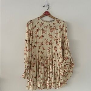 Elegant Floral Long Sleeve Dress